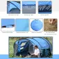 Tienda de Camping Pop-up con Ventanas Bolsillos y Bolsa de Transporte Impermeable Anti-UV 263,5x220x123 cm Azul