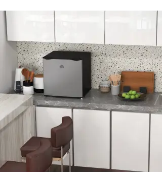 Congelador Vertical de 35 L con Temperatura Ajustable -24 °C a -14 °C Puerta Reversible y Estante Extraíble Plateado