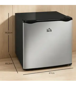 Congelador Vertical de 35 L con Temperatura Ajustable -24 °C a -14 °C Puerta Reversible y Estante Extraíble Plateado