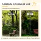 Conjunto de 2 Farolas Solares de Exterior con 3 Luces LED Impermeable IP44 para Camino Terraza 51,5x47x182,5 cm Negro Conjunto de 2 Farolas Solares de Exterior con 3 Luces LED Impermeable IP44 para Camino Terraza 51,5x47x182,5 cm Negro