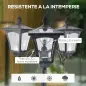 Conjunto de 2 Farolas Solares de Exterior con 3 Luces LED Impermeable IP44 para Camino Terraza 51,5x47x182,5 cm Negro Conjunto de 2 Farolas Solares de Exterior con 3 Luces LED Impermeable IP44 para Camino Terraza 51,5x47x182,5 cm Negro