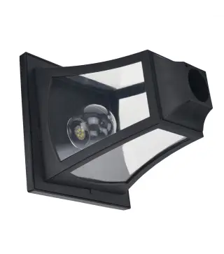Conjunto de 2 Farolas Solares de Exterior con 3 Luces LED Impermeable IP44 para Camino Terraza 51,5x47x182,5 cm Negro