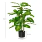 Juego de 2 Árboles Artificiales de 95 cm con Maceta Plantas Sintéticas para Decoración Hogar Salón Oficina Verde