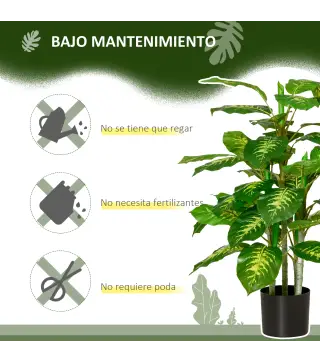 Juego de 2 Árboles Artificiales de 95 cm con Maceta Plantas Sintéticas para Decoración Hogar Salón Oficina Verde