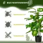 Juego de 2 Árboles Artificiales de 95 cm con Maceta Plantas Sintéticas para Decoración Hogar Salón Oficina Verde