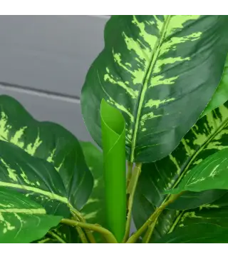 Juego de 2 Árboles Artificiales de 95 cm con Maceta Plantas Sintéticas para Decoración Hogar Salón Oficina Verde