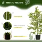 Juego de 2 Bambús Artificiales 90 cm con Maceta Plantas Sintéticas para Decoración Hogar Salón Oficina Verde Juego de 2 Bambús Artificiales 90 cm con Maceta Plantas Sintéticas para Decoración Hogar Salón Oficina Verde
