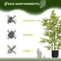 Juego de 2 Bambús Artificiales 90 cm con Maceta Plantas Sintéticas para Decoración Hogar Salón Oficina Verde Juego de 2 Bambús Artificiales 90 cm con Maceta Plantas Sintéticas para Decoración Hogar Salón Oficina Verde