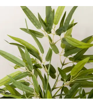 Juego de 2 Bambús Artificiales 90 cm con Maceta Plantas Sintéticas para Decoración Hogar Salón Oficina Verde