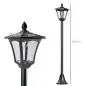 Conjunto de 2 Luces Solares para Jardín con Panel Solar Encendido Automático Impermeable IP44 18x18x160 cm Negro Conjunto de 2 Luces Solares para Jardín con Panel Solar Encendido Automático Impermeable IP44 18x18x160 cm Negro