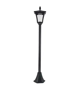 Conjunto de 2 Luces Solares para Jardín con Panel Solar Encendido Automático Impermeable IP44 18x18x160 cm Negro