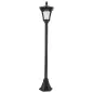 Conjunto de 2 Luces Solares para Jardín con Panel Solar Encendido Automático Impermeable IP44 18x18x160 cm Negro Conjunto de 2 Luces Solares para Jardín con Panel Solar Encendido Automático Impermeable IP44 18x18x160 cm Negro