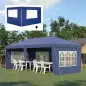 Conjunto de Carpa Incluye 1 Carpa Plegable 6x3 m con 4 Laterales Desmontables y 2 Paredes Laterales 3x2 m Azul