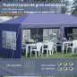 Conjunto de Carpa Incluye 1 Carpa Plegable 6x3 m con 4 Laterales Desmontables y 2 Paredes Laterales 3x2 m Azul