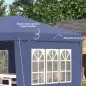 Conjunto de Carpa Incluye 1 Carpa Plegable 6x3 m con 4 Laterales Desmontables y 2 Paredes Laterales 3x2 m Azul
