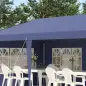 Conjunto de Carpa Incluye 1 Carpa Plegable 6x3 m con 4 Laterales Desmontables y 2 Paredes Laterales 3x2 m Azul