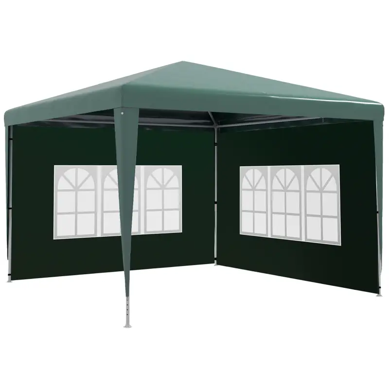 Conjunto de 1 Carpa de Jardín 3x3 m Anti-UV Impermeable y 2 Paredes Laterales 3x2 m para Carpa 3x3 m y 3x6 m Verde Conjunto de 1 Carpa de Jardín 3x3 m Anti-UV Impermeable y 2 Paredes Laterales 3x2 m para Carpa 3x3 m y 3x6 m Verde