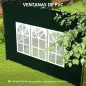 Conjunto de 1 Carpa de Jardín 3x3 m Anti-UV Impermeable y 2 Paredes Laterales 3x2 m para Carpa 3x3 m y 3x6 m Verde Conjunto de 1 Carpa de Jardín 3x3 m Anti-UV Impermeable y 2 Paredes Laterales 3x2 m para Carpa 3x3 m y 3x6 m Verde