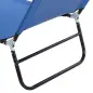 Conjunto de 2 Tumbonas Plegables y Reclinables con Respaldo Ajustable en 5 Niveles Carga 120 kg 188x56x28 cm Azul