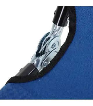 Conjunto de 2 Tumbonas Plegables y Reclinables con Respaldo Ajustable en 5 Niveles Carga 120 kg 188x56x28 cm Azul