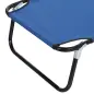 Conjunto de 2 Tumbonas Plegables y Reclinables con Respaldo Ajustable en 5 Niveles Carga 120 kg 188x56x28 cm Azul
