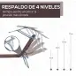 Conjunto de 2 Tumbonas Plegables con Toldo Desmontable Respaldo Ajustable en 5 Niveles 187x58x36 cm Marrón Conjunto de 2 Tumbonas Plegables con Toldo Desmontable Respaldo Ajustable en 5 Niveles 187x58x36 cm Marrón
