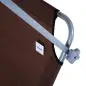 Conjunto de 2 Tumbonas Plegables con Toldo Desmontable Respaldo Ajustable en 5 Niveles 187x58x36 cm Marrón Conjunto de 2 Tumbonas Plegables con Toldo Desmontable Respaldo Ajustable en 5 Niveles 187x58x36 cm Marrón