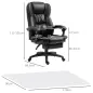 Conjunto 1 Silla de Masaje Reclinable 68,5x68,5x113-121 cm y 1 Alfombra Protectora de Suelo 90x120 cm Negro Transparente Conjunto 1 Silla de Masaje Reclinable 68,5x68,5x113-121 cm y 1 Alfombra Protectora de Suelo 90x120 cm Negro Transparente