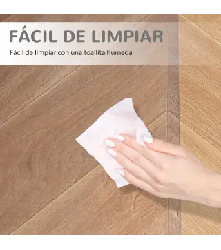 Conjunto 1 Silla de Masaje Reclinable 68,5x68,5x113-121 cm y 1 Alfombra Protectora de Suelo 90x120 cm Negro Transparente