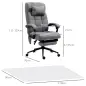 Conjunto de 1 Silla de Masaje Reclinable con 6 Puntos de Masaje y 1 Alfombra Protectora de Suelo Gris y Transparente Conjunto de 1 Silla de Masaje Reclinable con 6 Puntos de Masaje y 1 Alfombra Protectora de Suelo Gris y Transparente