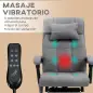 Conjunto de 1 Silla de Masaje Reclinable con 6 Puntos de Masaje y 1 Alfombra Protectora de Suelo Gris y Transparente Conjunto de 1 Silla de Masaje Reclinable con 6 Puntos de Masaje y 1 Alfombra Protectora de Suelo Gris y Transparente