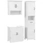Conjunto 1 Columna de Baño 1 Mueble para Debajo del Lavabo y 1 Armario de Pared con Estante Ajustable Blanco Conjunto 1 Columna de Baño 1 Mueble para Debajo del Lavabo y 1 Armario de Pared con Estante Ajustable Blanco