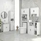 Conjunto 1 Columna de Baño 1 Mueble para Debajo del Lavabo y 1 Armario de Pared con Estante Ajustable Blanco Conjunto 1 Columna de Baño 1 Mueble para Debajo del Lavabo y 1 Armario de Pared con Estante Ajustable Blanco