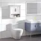 Conjunto 1 Columna de Baño 1 Mueble para Debajo del Lavabo y 1 Armario de Pared con Estante Ajustable Blanco Conjunto 1 Columna de Baño 1 Mueble para Debajo del Lavabo y 1 Armario de Pared con Estante Ajustable Blanco