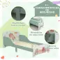 Conjunto para Niños Incluye 1 Cama Infantil Carga Máxima 40 kg 143x77x60 cm y 1 Baúl de Almacenamiento 60x37x39 cm Verde Conjunto para Niños Incluye 1 Cama Infantil Carga Máxima 40 kg 143x77x60 cm y 1 Baúl de Almacenamiento 60x37x39 cm Verde