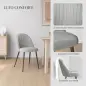 Pack de 8 Sillas de Comedor Modernas Sillas de Cocina Tapizada en Terciopelo con Respaldo Alto 50x52x83 cm Gris Pack de 8 Sillas de Comedor Modernas Sillas de Cocina Tapizada en Terciopelo con Respaldo Alto 50x52x83 cm Gris