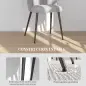 Pack de 8 Sillas de Comedor Modernas Sillas de Cocina Tapizada en Terciopelo con Respaldo Alto 50x52x83 cm Gris Pack de 8 Sillas de Comedor Modernas Sillas de Cocina Tapizada en Terciopelo con Respaldo Alto 50x52x83 cm Gris
