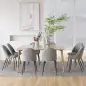 Pack de 8 Sillas de Comedor Modernas Sillas de Cocina Tapizada en Terciopelo con Respaldo Alto 50x52x83 cm Gris Pack de 8 Sillas de Comedor Modernas Sillas de Cocina Tapizada en Terciopelo con Respaldo Alto 50x52x83 cm Gris