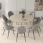 Pack de 8 Sillas de Comedor Modernas Sillas de Cocina Tapizada en Terciopelo con Respaldo Alto 50x52x83 cm Gris Pack de 8 Sillas de Comedor Modernas Sillas de Cocina Tapizada en Terciopelo con Respaldo Alto 50x52x83 cm Gris