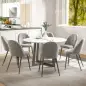 Pack de 8 Sillas de Comedor Modernas Sillas de Cocina Tapizada en Terciopelo con Respaldo Alto 50x52x83 cm Gris Pack de 8 Sillas de Comedor Modernas Sillas de Cocina Tapizada en Terciopelo con Respaldo Alto 50x52x83 cm Gris