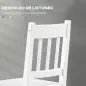 Juego de 4 Sillas de Comedor Silla de Cocina con Respaldo de Listones Marco de Madera de Pino 41x46,5x85,5 cm Blanco Juego de 4 Sillas de Comedor Silla de Cocina con Respaldo de Listones Marco de Madera de Pino 41x46,5x85,5 cm Blanco