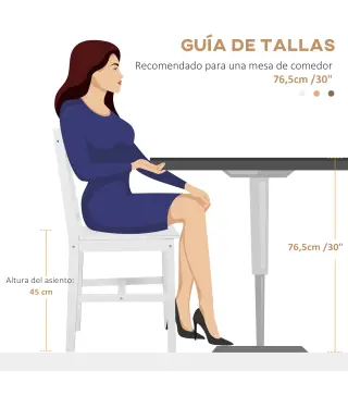 Juego de 4 Sillas de Comedor Silla de Cocina con Respaldo de Listones Marco de Madera de Pino 41x46,5x85,5 cm Blanco