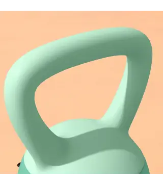 3 Pesas Rusas 6/8/10 kg Kettlebell Relleno de Arena Metálica y Mango Antideslizante para Entrenamiento en Casa Verde