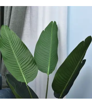 2 Palmas Artificiales 120 cm Plantas Artificiales Árboles Artificiales con 7 Hojas y Maceta para Decoración Hogar Verde
