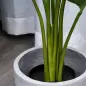 2 Palmas Artificiales 120 cm Plantas Artificiales Árboles Artificiales con 7 Hojas y Maceta para Decoración Hogar Verde