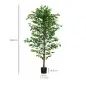 Pack de 2 Plantas Artificiales con Troncos Naturales 180 cm Ficus Sintética con 1260 Hojas Decoración para Hogar Verde Pack de 2 Plantas Artificiales con Troncos Naturales 180 cm Ficus Sintética con 1260 Hojas Decoración para Hogar Verde