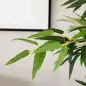 Pack de 2 Bambú Artificial con Maceta de Madera Plantas Artificiales de Decoración para Interior 35x10x180 cm Verde