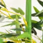 Pack de 2 Bambú Artificial con Maceta de Madera Plantas Artificiales de Decoración para Interior 35x10x180 cm Verde