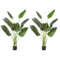 2 Plantas Artificiales de 160 cm Bananera con Maceta y 10 Hojas Realistas para Decoración en Interior Verde 2 Plantas Artificiales de 160 cm Bananera con Maceta y 10 Hojas Realistas para Decoración en Interior Verde