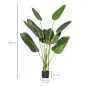 2 Plantas Artificiales de 160 cm Bananera con Maceta y 10 Hojas Realistas para Decoración en Interior Verde 2 Plantas Artificiales de 160 cm Bananera con Maceta y 10 Hojas Realistas para Decoración en Interior Verde